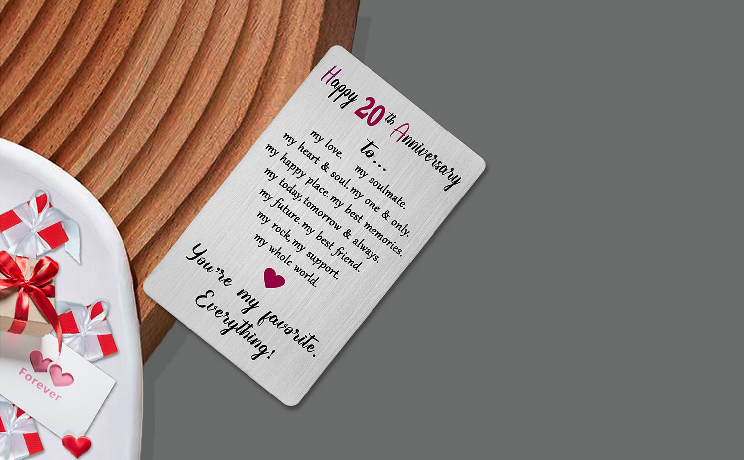 Amazon.com : Viayen 20th Anniversary Card for Women Men Him Her