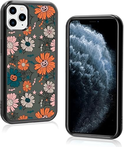 Miniatura 8 de Funda para iPhone 11 Pro Max, funda protectora de poliuretano termoplástico (TPU) a prueba de golpes, diseño de cabeza de calabaza, diseño de araña,