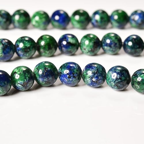 Miniatura 2 de Cuentas de lapislázuli fénix natural de 0.236 pulgadas para joyería, cuentas redondas sueltas de piedras preciosas para hacer tu mismo, cuentas de