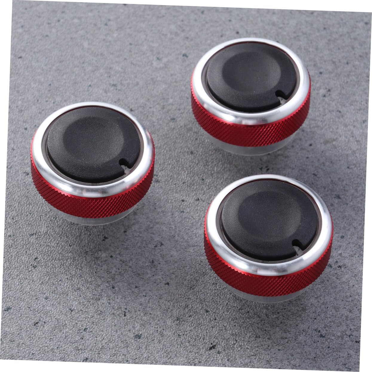 3Pcs Air Conditioning Control Knob for Focus Red Easy Installation Material Compatible with Models Air Conditioning Accessory