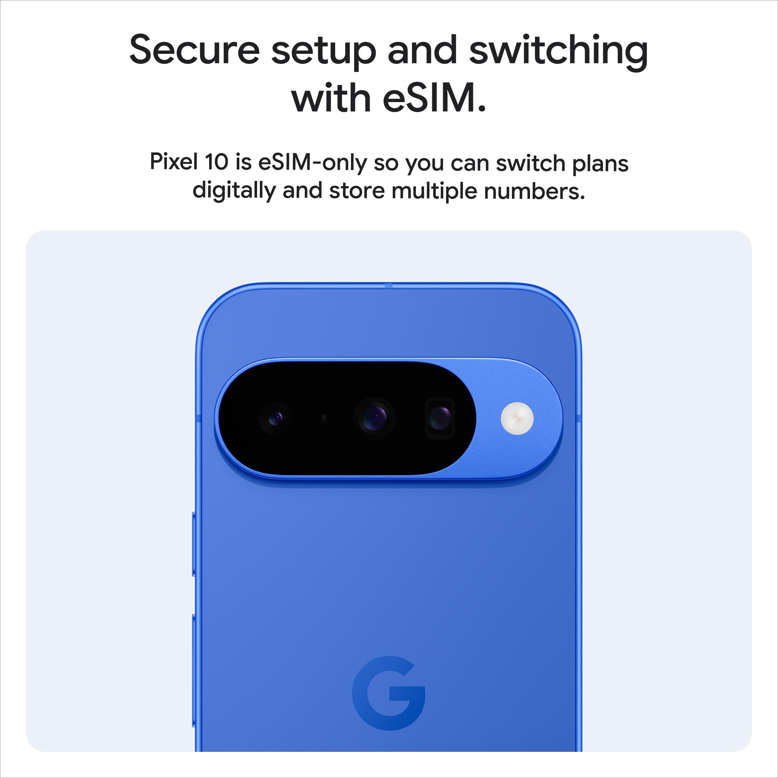 Google Pixel 10 - Unlocked Android Smartphone - Gemini AI Assistant - Advanced Triple Rear Camera, Fast-Charging 24+ Hour Battery, and 6.3" Actua Display - Indigo - 256 GB (2025 Model)