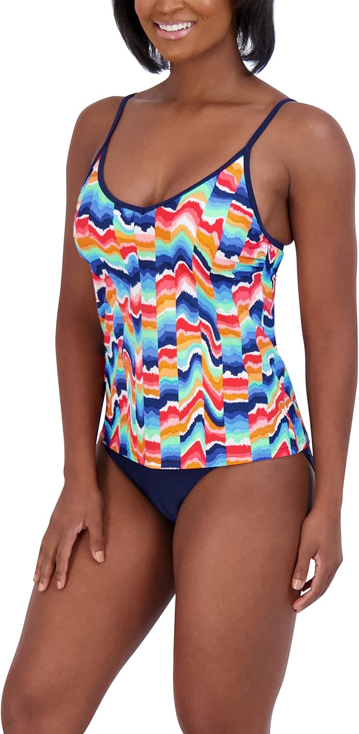 Nautica Women's Tankini Swimsuit Set– Quick-Dry, UPF+, Bathing Suit Top, Swim, Beach, Pool & Resort Wear