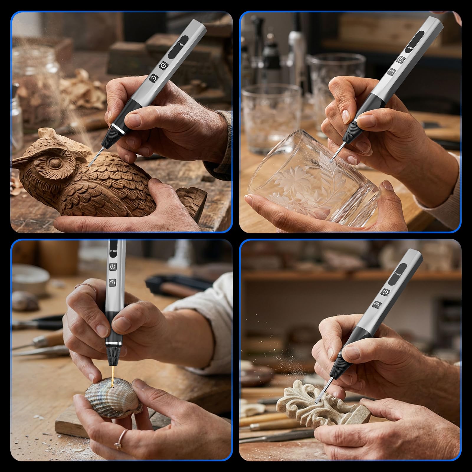 STREBITO Engraving Pen - 47-in-1 Kit for Metal, Wood & More -5