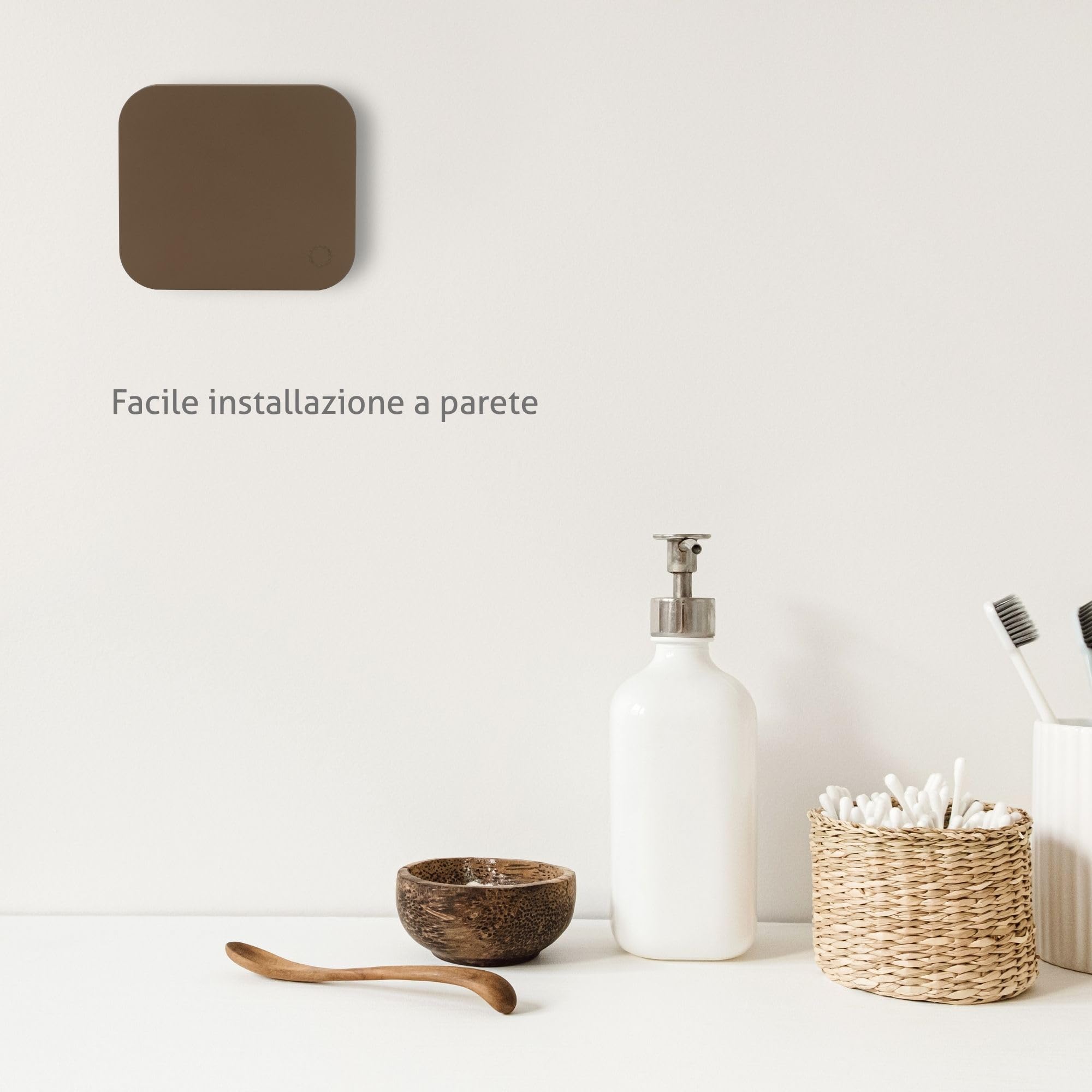 Turbionaire Trend 100 SDCC Aspiratore Bagno 100 mm, Parete/Soffitto, Dark Coffee Cream Opaco, Aspirazione perimetrale, Valvola di Non Ritorno, Installazione flessibile, Garanzia 3 Anni