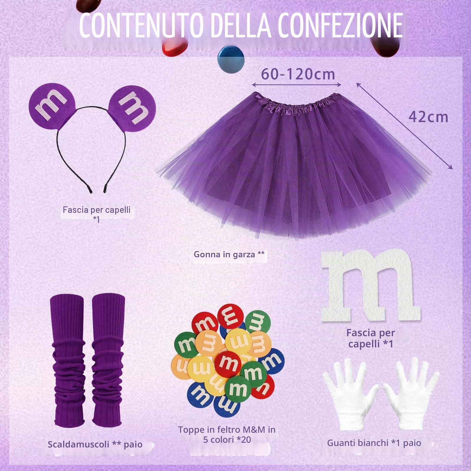 Costume M per ragazza, costume da Carnevale M con lettera M in feltro, tutù, gonne, orecchini per carnevale, Halloween, vestito da festa, lettera M