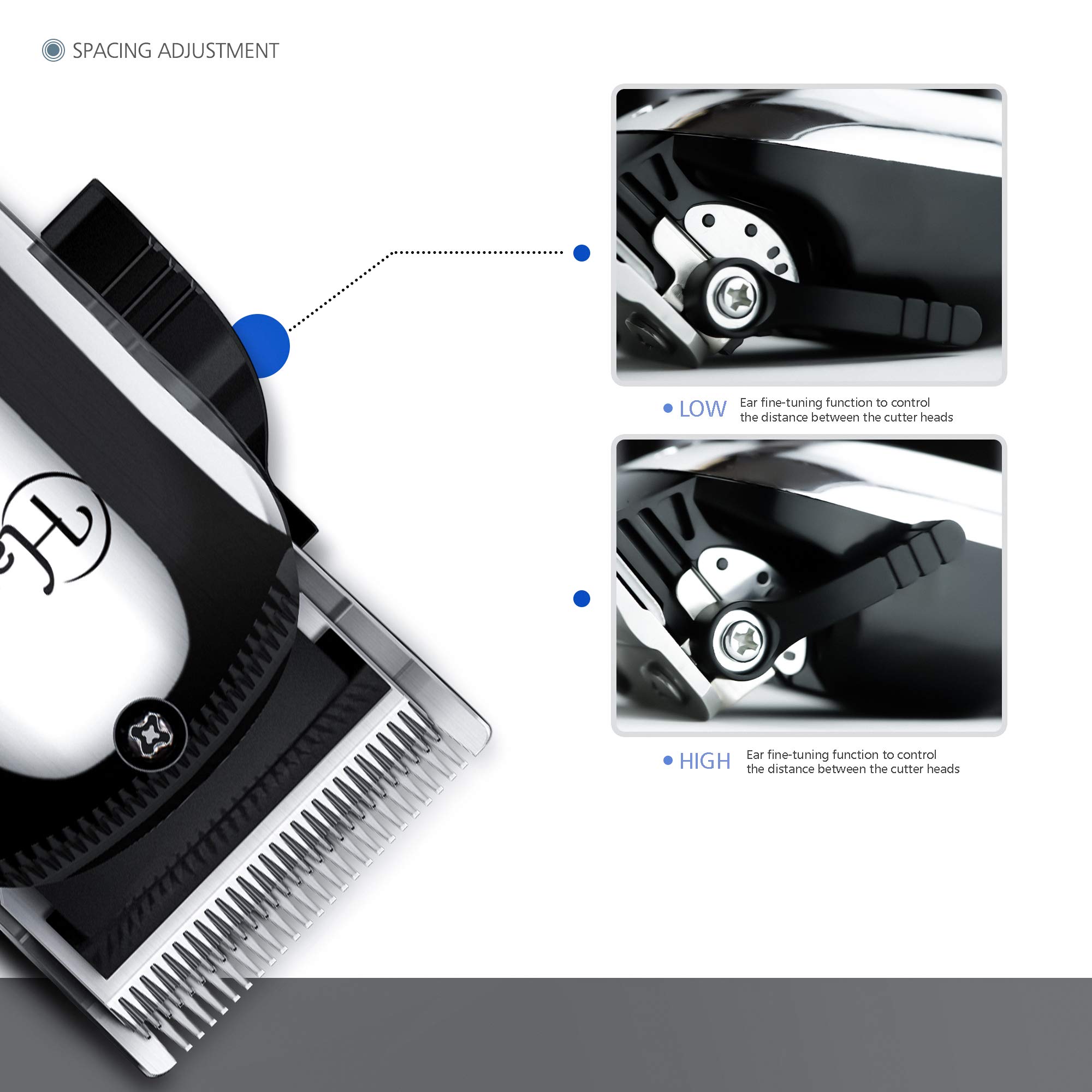 HATTEKER Pro - Cortapelos inalámbrico para hombre y mujer, kit completo de corte de pelo para hombres, mujeres y niños