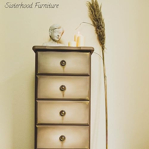 Miniatura 5 de Dixie Belle Paint Company - Pintura con acabado de tiza para muebles, color gris pardo opaco (Putty), 4 fl oz, pintura mineral color gris pardo