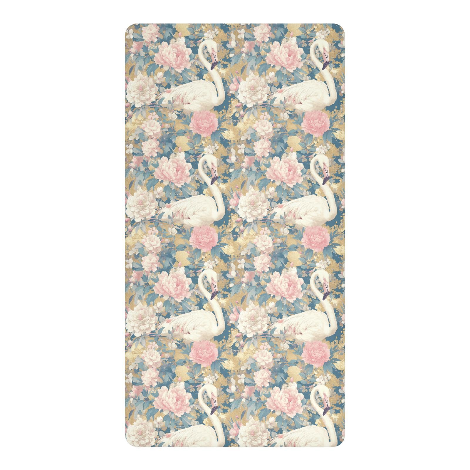 Drap de lit imperméable protège matelas berceau flamant rose