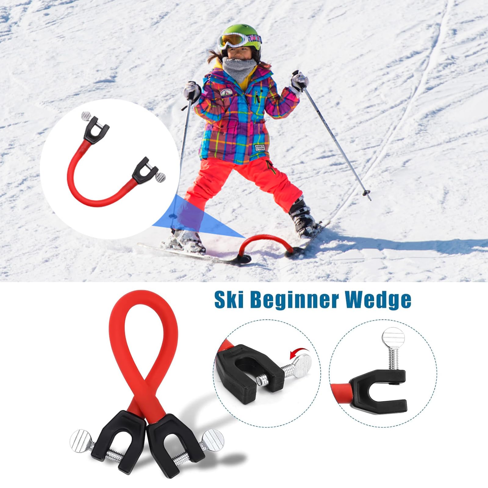 Conector de Puntas de Esquí para Niños, Accesorios de Snowboard Portátil para Entrenamiento de Esquí