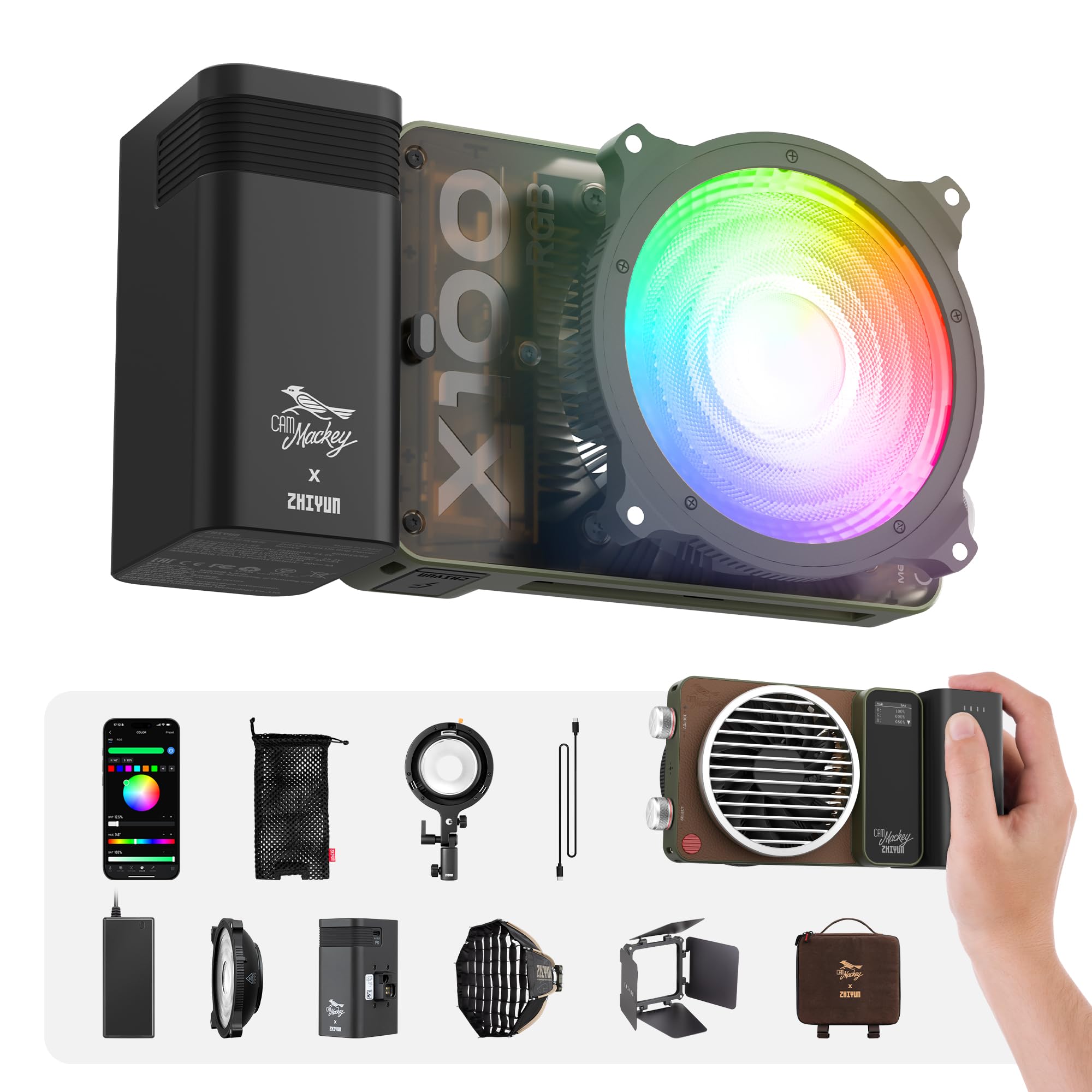zhiyun MOLUS X 100 PRO コンボ Amazon.com : Zhiyun MOLUS X100 PRO 100w COB LED Video Light