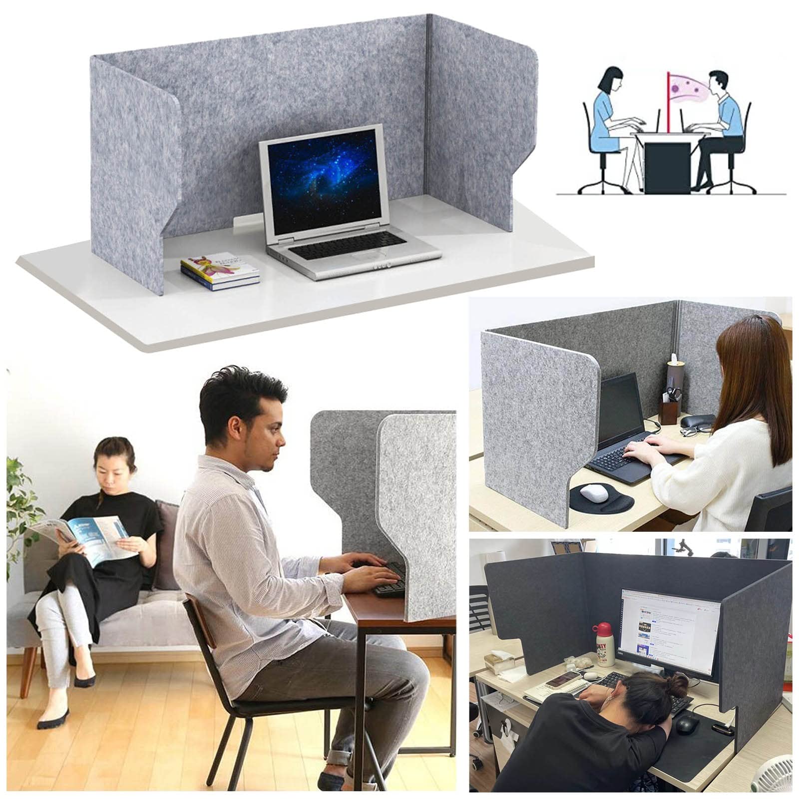 Bureau Privacy Panel Desktop Privacy Panel Voor Studentenbureaus, Vouwen, Geluidsdemping Bureauverdelers Bureaupaneel Voorkomt datalekkage, Vrijstaande Office Divider Partitie Voor Scholen, Bibliotheken (Co