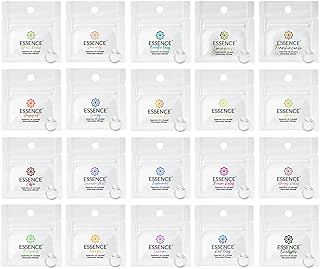Essence Nasal Diffuser Ring Try-All Sample Pack - 20 Essential Oil Nose Ring Inhalers for Focus, Calm & Mood Support - Find Your Signature Wearable Aromatherapy Scent for Travel, Work & Self-Care