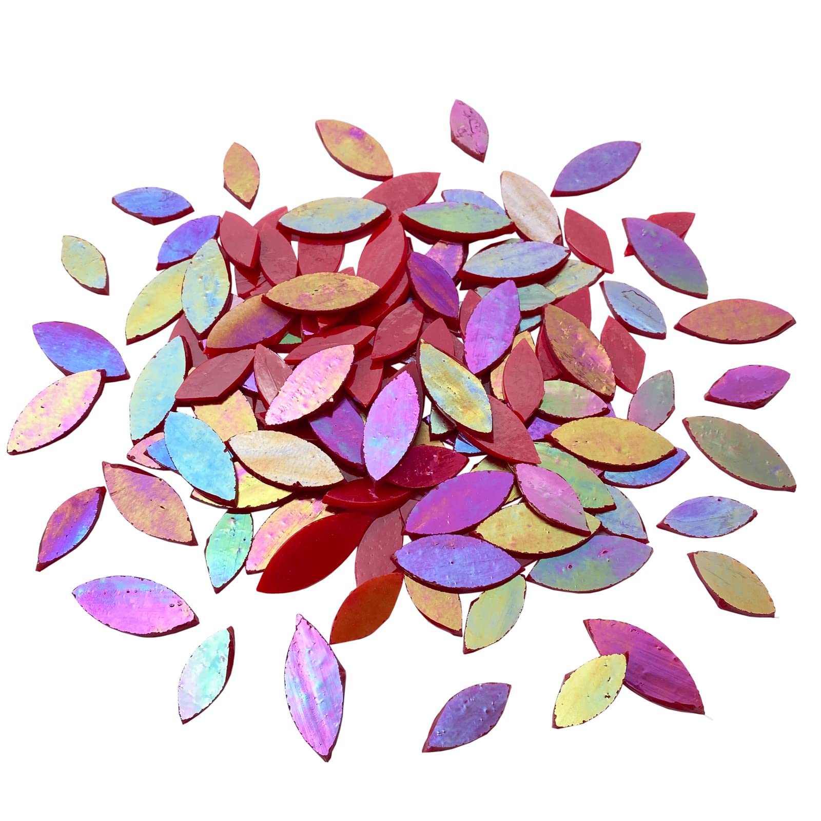 Pétalos de vidrieras cortados a mano para decorar lámparas y mosaicos florales