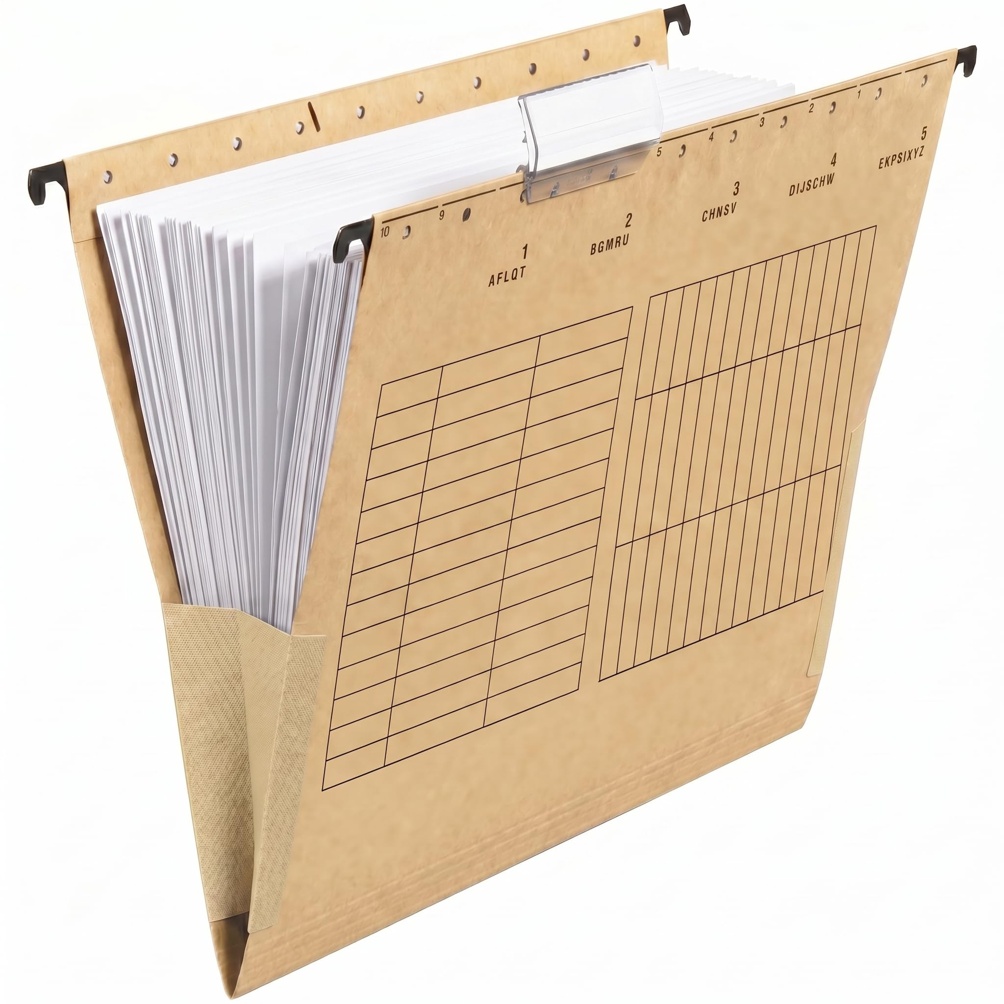 Hängetaschen DIN A4 50 Stück – Hängemappen braun aus Recycling-Karton – 350 Blatt – Hängeregister Mappen stabil – Blauer Engel – Made in Germany – Conipa