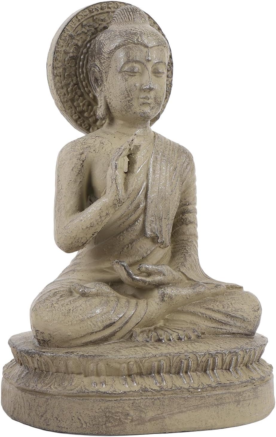 Yosoo Health Gear Zen Statue, Buddha Statue Indoor Garden Decorative Figurine Vintage Ornament Porch Resin Crafts for Office Table Living Room Home (Type 2)
