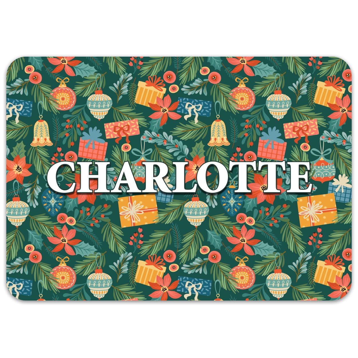 Paper Themes Personalised Christmas Placemats (Christmas Pattern)