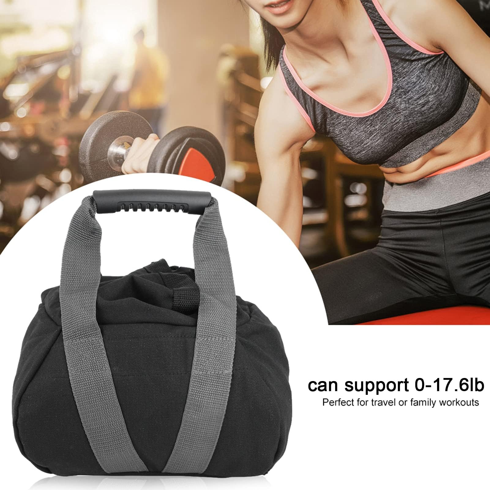 Alomejor Sacs de Sable pour Haltérophilie et Musculation - Entraînement Fitness Professionnel avec Poignée, Poids Ajustable Idéal pour Sports de Force et Renforcement Musculaire
