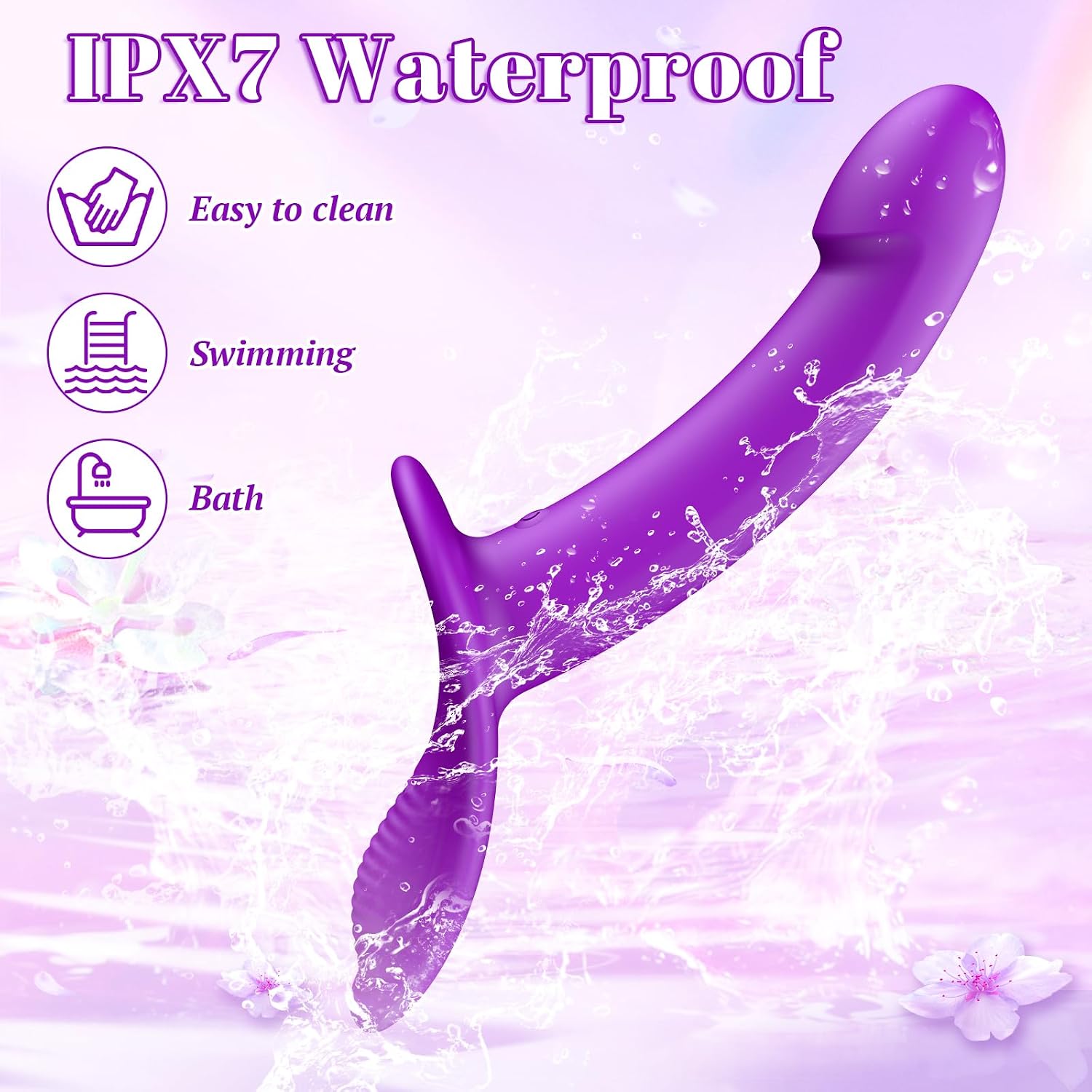 Vibrating Strap on Dildo, Double Ended Vibrator with Harness