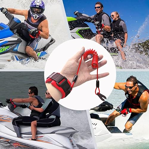 Miniatura 5 de Cordón de seguridad Stop Kill Jet Ski Accesorios para Yamaha Jet Ski WaveRunner WaveVenture WaveRaider WaveJammer WaveBlaster FX140, cable de