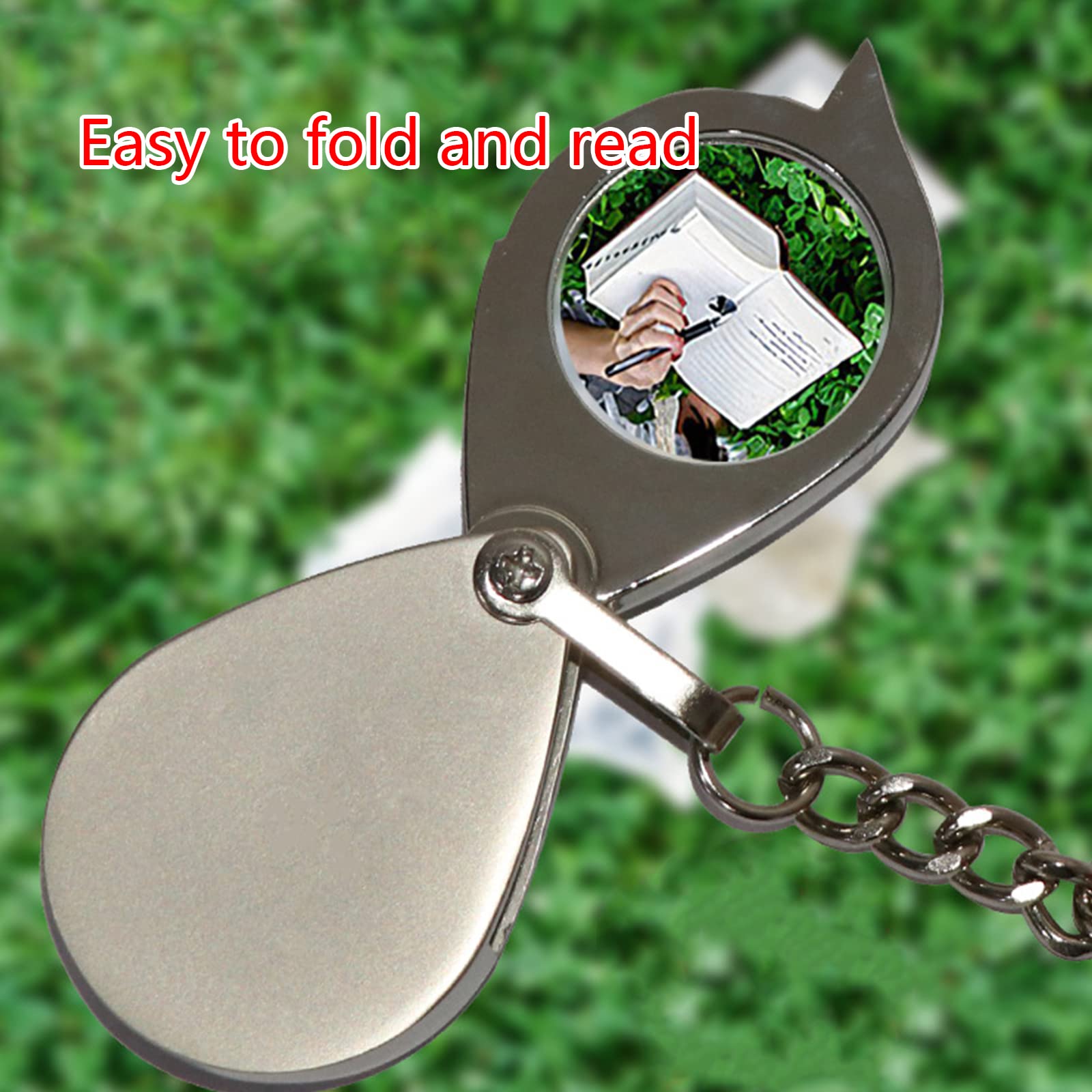 Lente di ingrandimento tascabile 20X regalo in metallo con portachiavi gioielli lenti di ingrandimento lente 22 mm per la lettura di etichette mini lente di ingrandimento per la lettura portachia