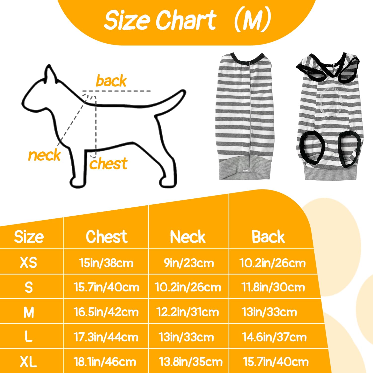 Bodysuit After Surgery Soft Recovery Suit Leak Protection Protective Suit (1Pc-M), Dog Bodysuit*1 M - Image 2