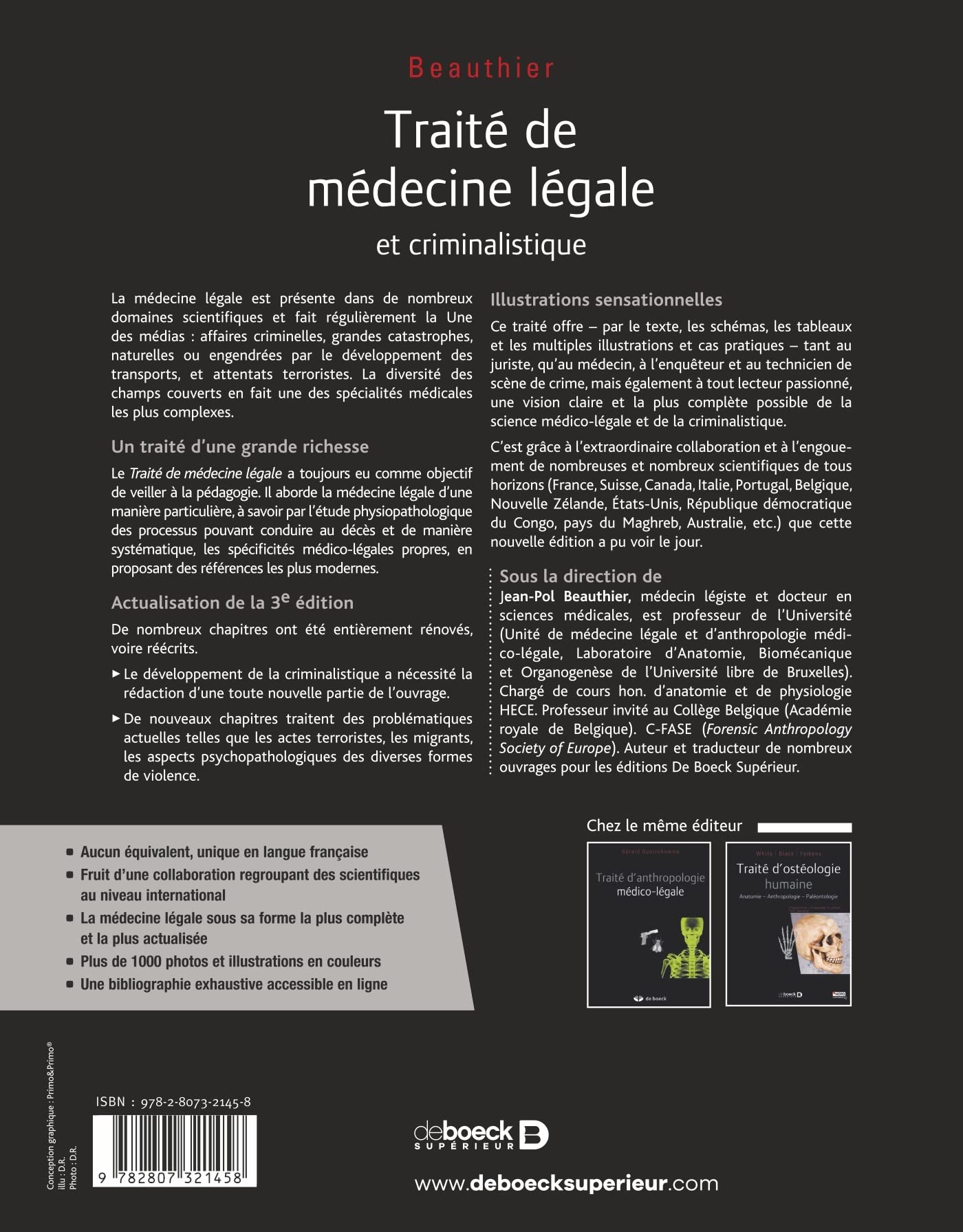 Traité de médecine légale: et criminalistique