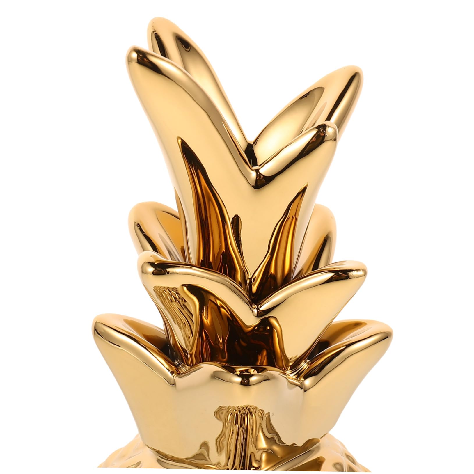 Keramik Schmuckplatte in Ananasform Gold Modern Nordisch