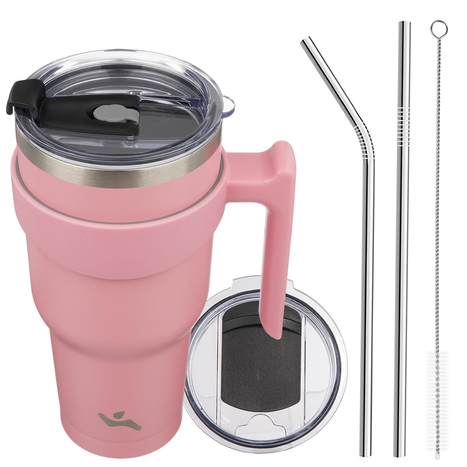 Konokyo 40 oz Tumbler with Handle and Straw, Insulated Travel Mug