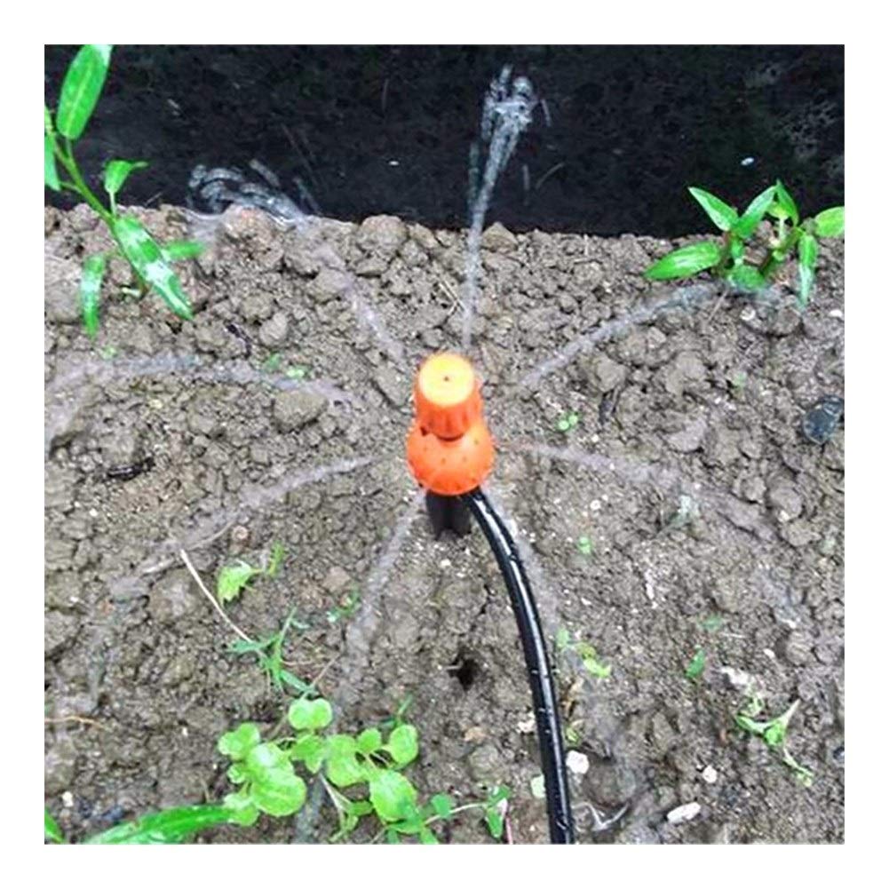 Gartenbetriebssystem-Werkzeuge 50 PC-Bewässerung-Sprenger Landwirtschaft Gartenbewässerung Dripper Garten-Schlauch-Düse 2 Arten von Funktionen for 1/4 Zoll-Schlauch (Color : Red)