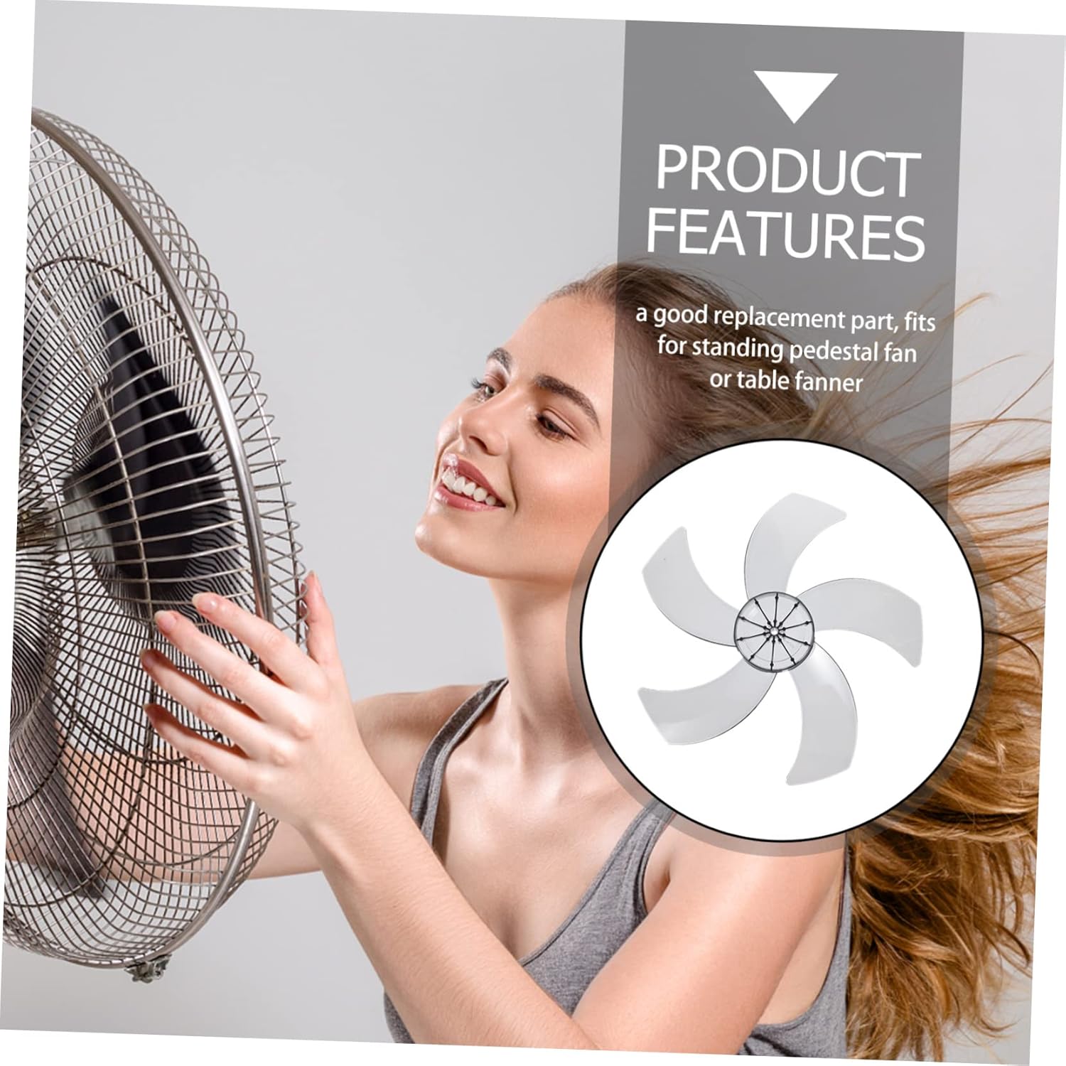 Leaves Plastic Fan for Table Fans Easy to Install Replacement Parts for Household Standing Low Noise Blades