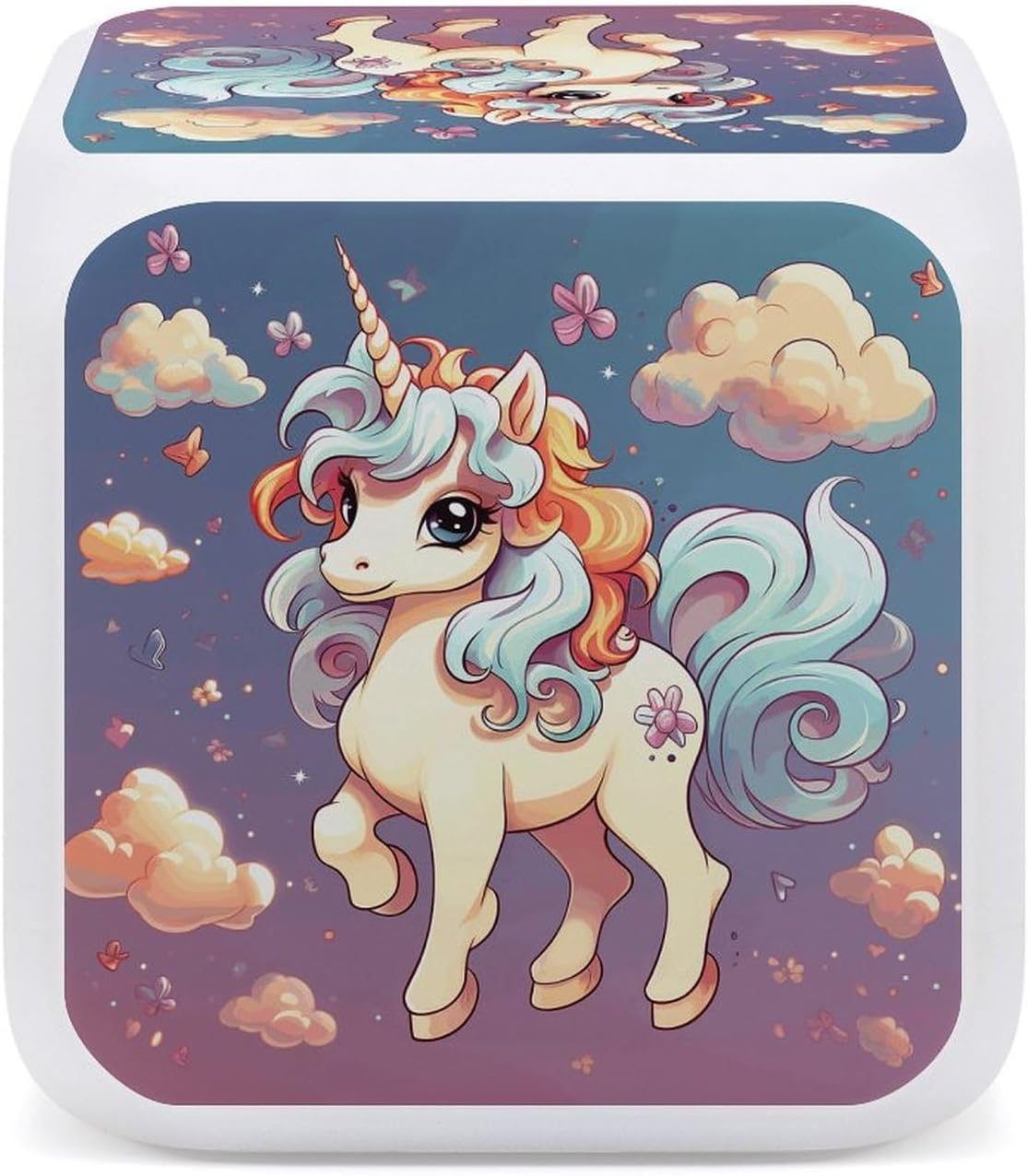 Cartoon Cute Horse Rainbow Alarm Clock NightLight Alarm Clock with 7 Color Changing Night Light Smart Digital Clocks Temperature Date for Heavy Sleepers Simple Operation Easy to Use image 5