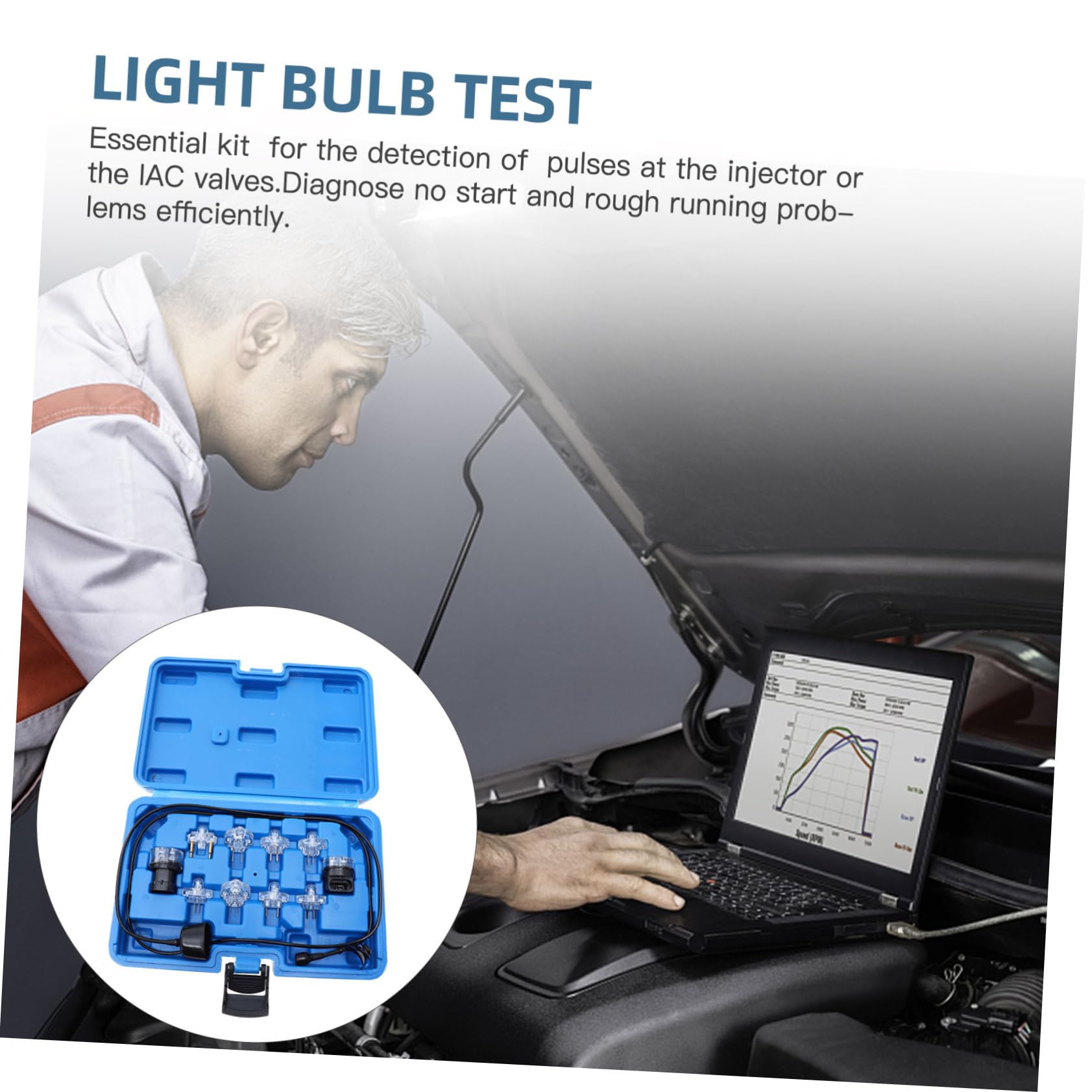 SOLUSTRE Probador de Circuitos Automotriz 1 Juego Plástico Cobre Azul | Inspección del Sistema Eléctrico del Coche, Mantenimiento de Revisión, Apariencia Creativa