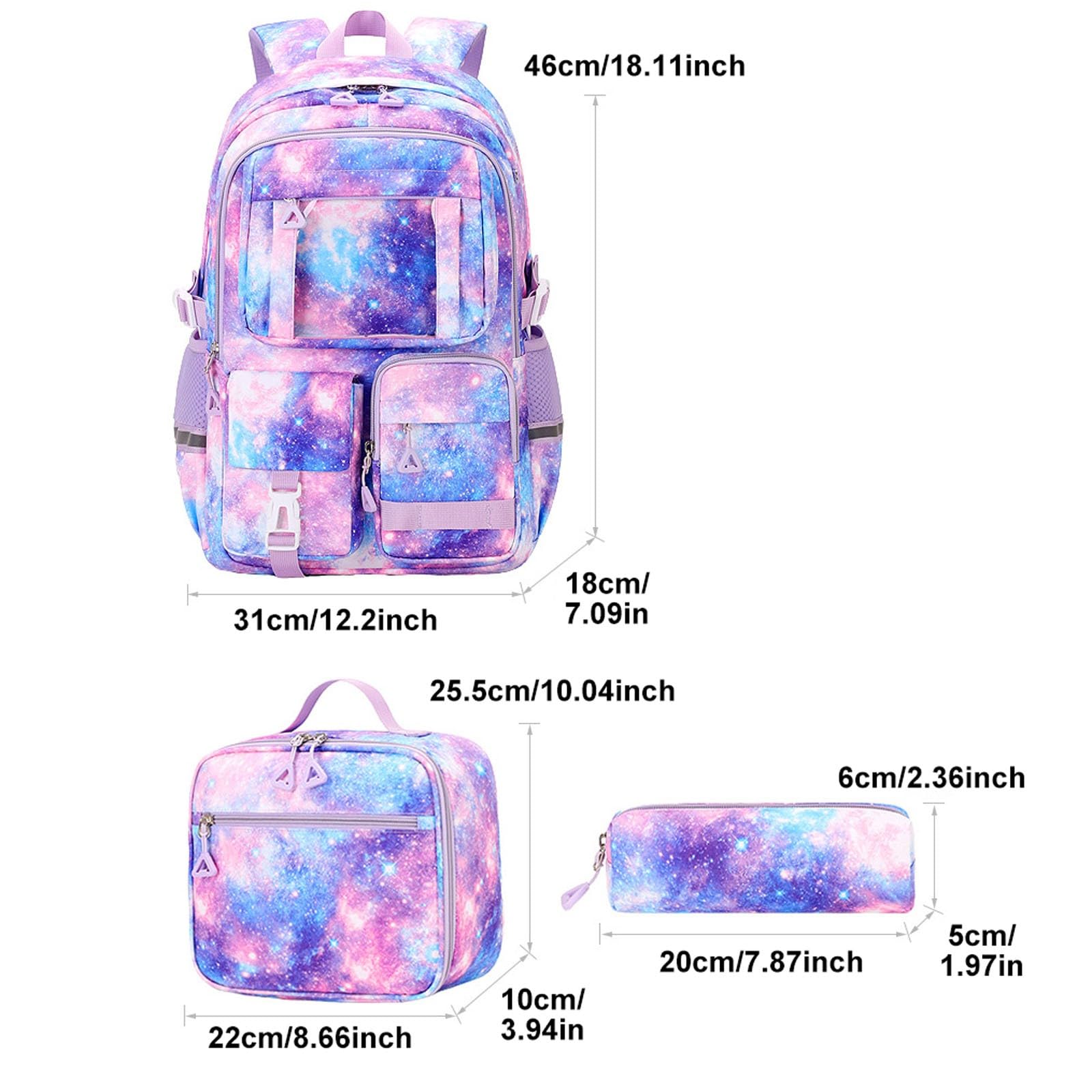 Zaino Bambini, Zaino Bambina Scuola Elementare Spallacci Imbottiti, Zaino per Ragazze per la Scuola, Grande capacità, Leggero, per l'uso Quotidiano, per spostamenti, Design Elegante e Durevole.