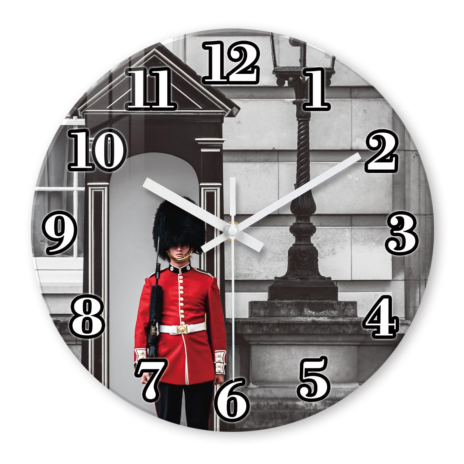 Office Wall Clock Decorative 16 Inch London Wall Clock Silent Round Battery Powered Clock Analog