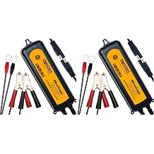 Smart Battery Charger, Mroinge 5.5A 6V/12V Automatic Battery Charger/Maintainer for Cars, Motorcycles, SUVs, Trucks and More, Suitable for Charging Lead-Acid & Lithium LiFePO4 Batteries Pack of 2