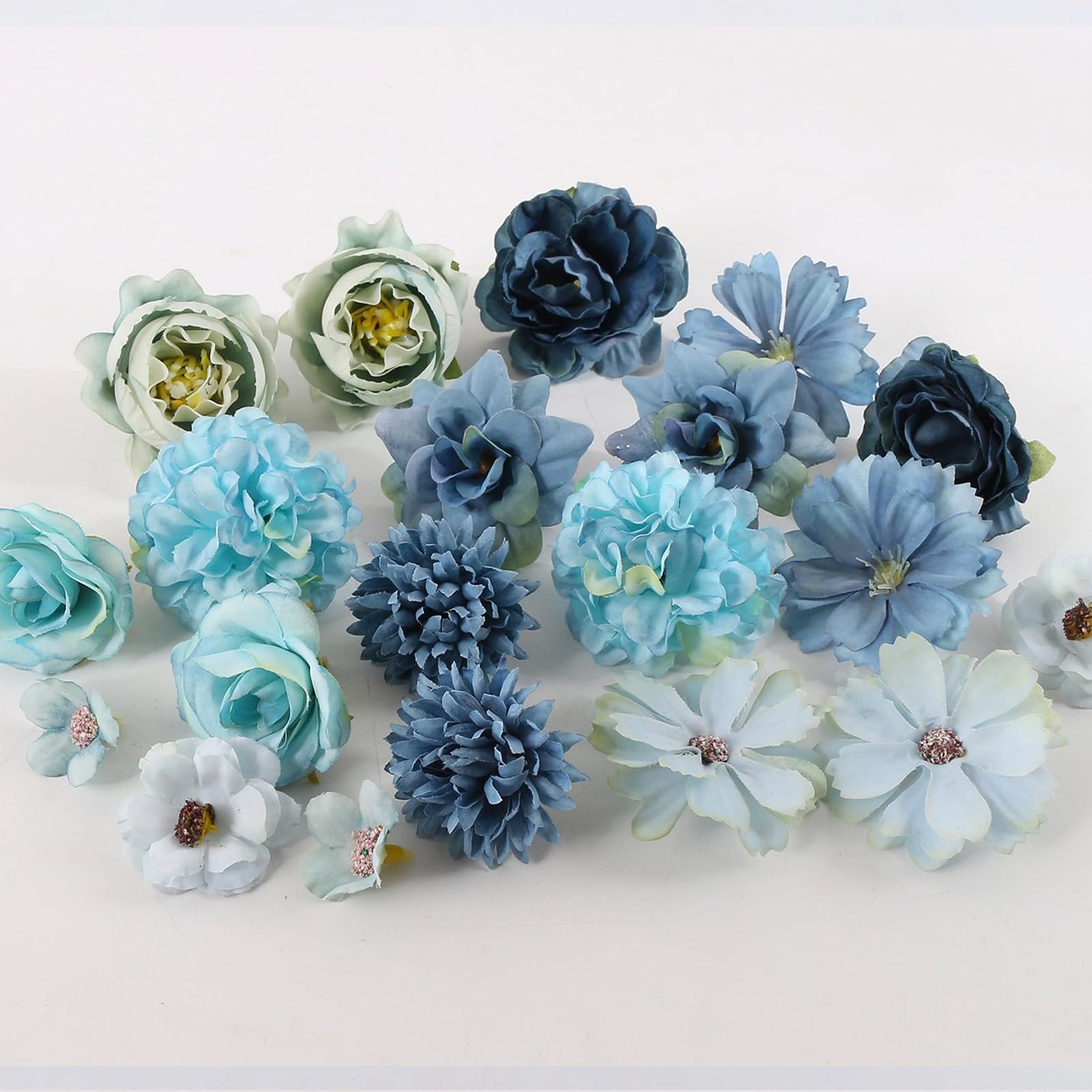 WEEN 40 pcs of Exquisite DIY Artificial Flower Bouquet Kit - Vibrant Blooms, Aartificial Silk rose poeny heads，Perfect for DIY, ITA bags, Home Decor, Weddings, birthday and Events