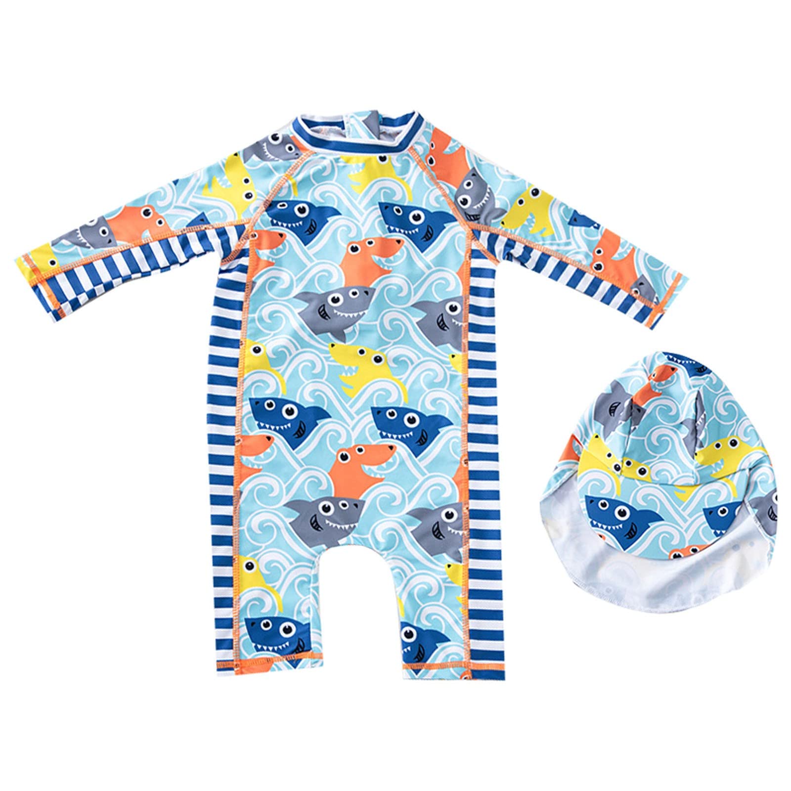 Protection UV 50+ maillots de bain bébé ensemble complet plage tri