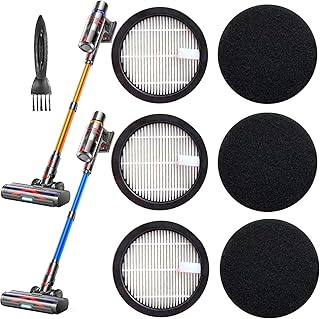 3Pack Acevac11 Hepa Replacement Filters and 3pack Sponge set Compatible with AFNOP Cordless Vacuum Cleaner, Washable and Durable Filters Works with AFNOP Upright Vac.(3.61in*3.61in*0.65in)