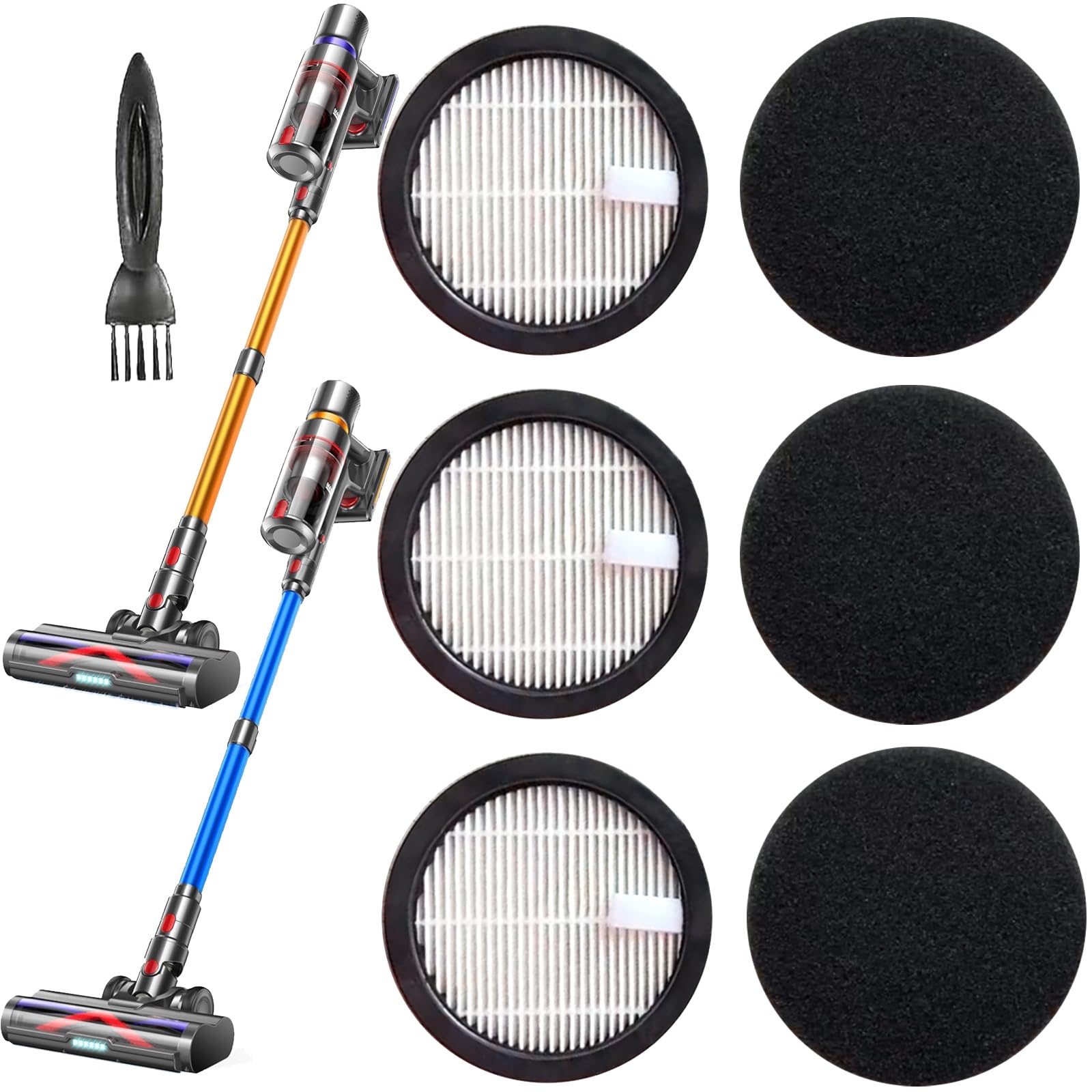 Photo 1 of Feenynic 3Pack Acevac11 Hepa Replacement Filters and 3pack Sponge set Compatible with AFNOP Cordless Vacuum Cleaner, Washable and Durable Filters Works with AFNOP Upright Vac.(3.61in*3.61in*0.65in)