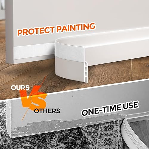 Miniatura 3 de Holikme Tope de puerta reutilizable de 41 pulgadas, topes de puerta para parte inferior de la puerta, sello de puerta burlete fuerte, adhesivo