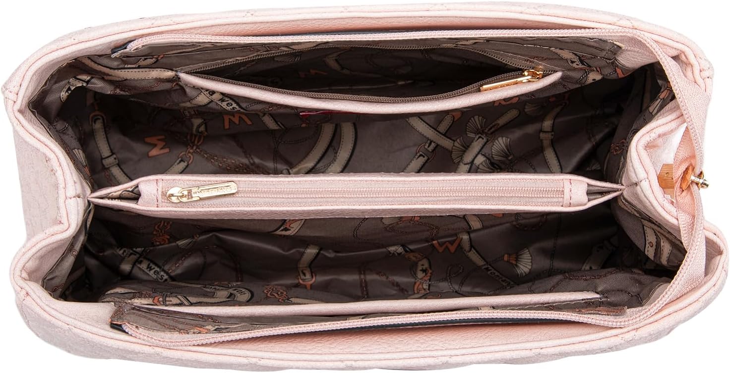 Montana West MEDIUM Tote Bag for Women Quilted Chain Handbags Shoulder Purse - Image 6