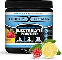Vista 8 de Body Fortress Electrolyte Powder Orange Tangerine - Mezcla de bebida de hidratación rápida con 6 electrolitos esenciales y 3 vitaminas B, sin