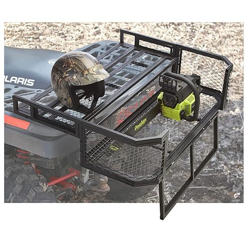 Guide Gear Atv Rear Drop Basket Cargo Luggage Carrier Hauling Rack, Heavy-Duty Steel, 29.5" X 39" X 10"H #TOP7