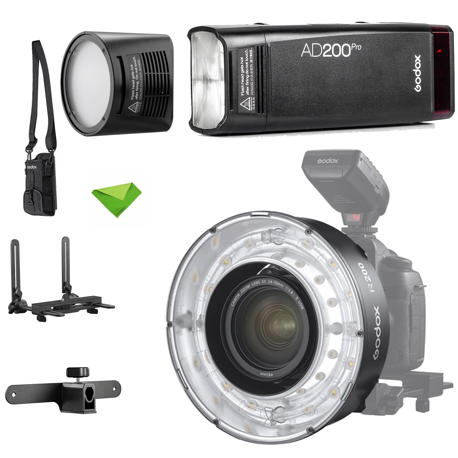 Amazon.com : Godox AD200 Pro AD200Pro 200Ws w/Godox R200 Macro 