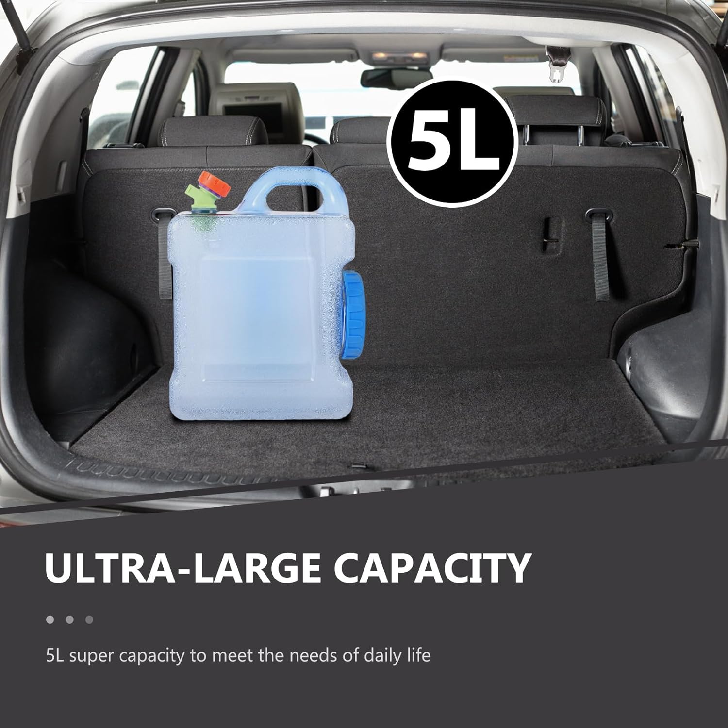 GLEAVI Outdoor 5l Blue PC Water Storage Bucket Portable Camping Water Carrier with Large Capacity Sturdy Outdoor Container for Hiking and Travel