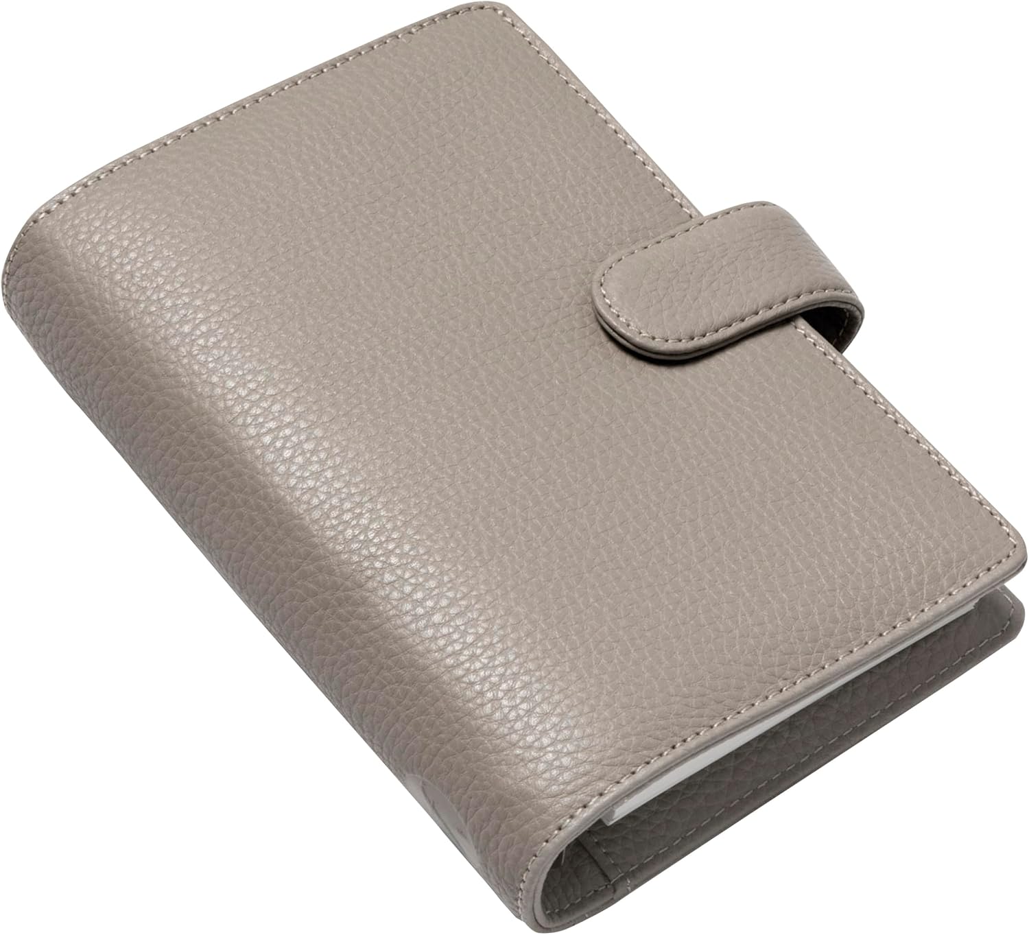 Filofax Norfolk Organizer, Personal Size, Taupe - Soft, Full-Grain Leather, Six Rings, Week-to-View Insert, Multilingual (C022642) image 2