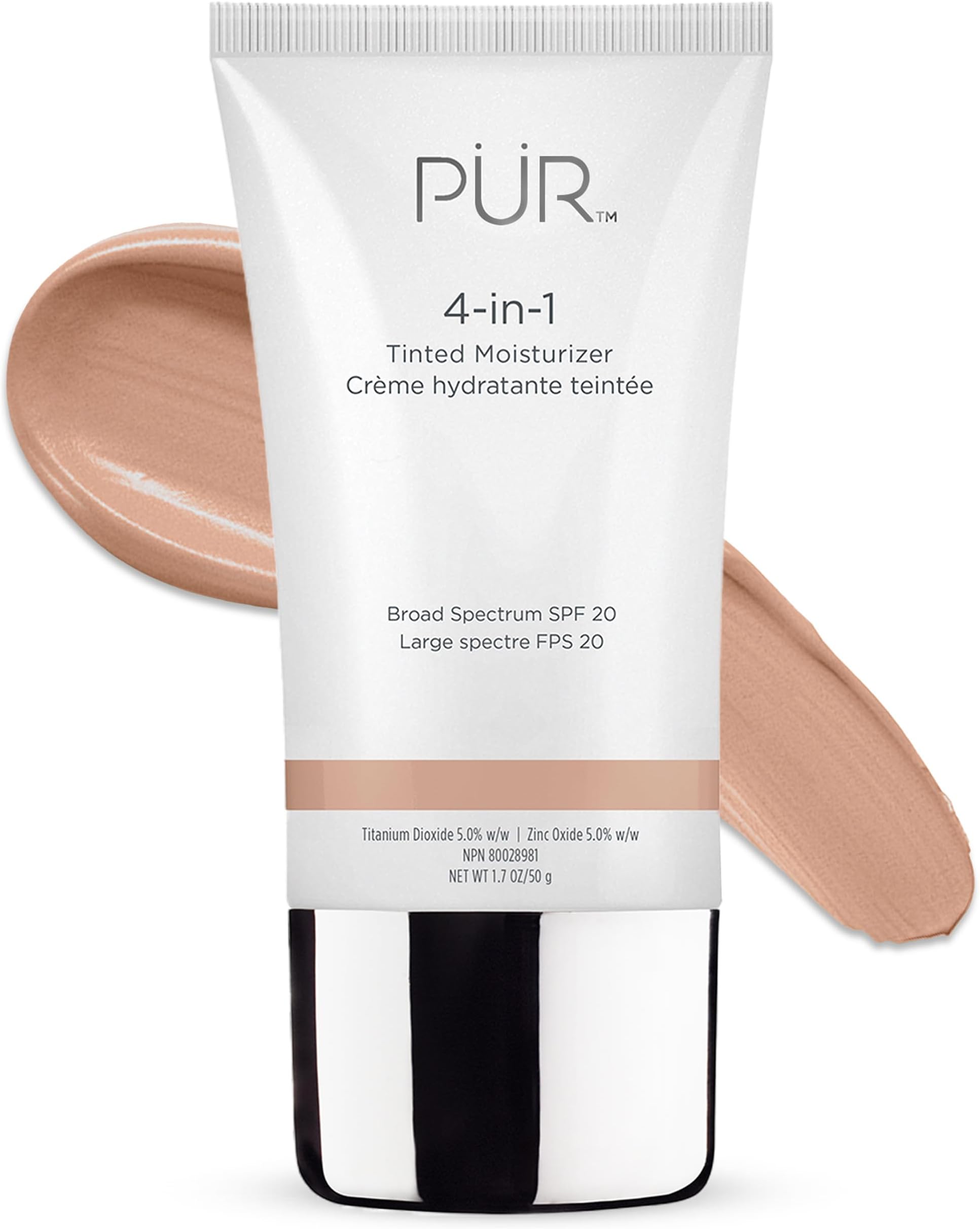 4-in-1 Tinted Moisturizer With SPF 20 - Hydrating Face Moisturizer, Primer, & Foundation With Shea Butter, Aloe Vera & Vitamin B3 - Vegan Friendly - Free of Paraben, Gluten & BPA