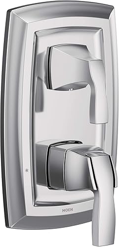 Moen UT3611 Voss Collection M-CORE 3-Series 2-Handle Shower Trim with Integrated Transfer, Valve Required, Chrome