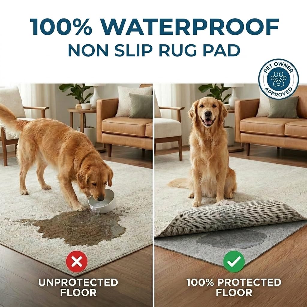 RUGPADPETS Teppichunterleger Antirutsch Unterlage, Haustierfreundliche Barriere, rutschfest, Öko-Diamant-Kollektion, 12,7 x 20,3 cm, umweltfreundlich von Design