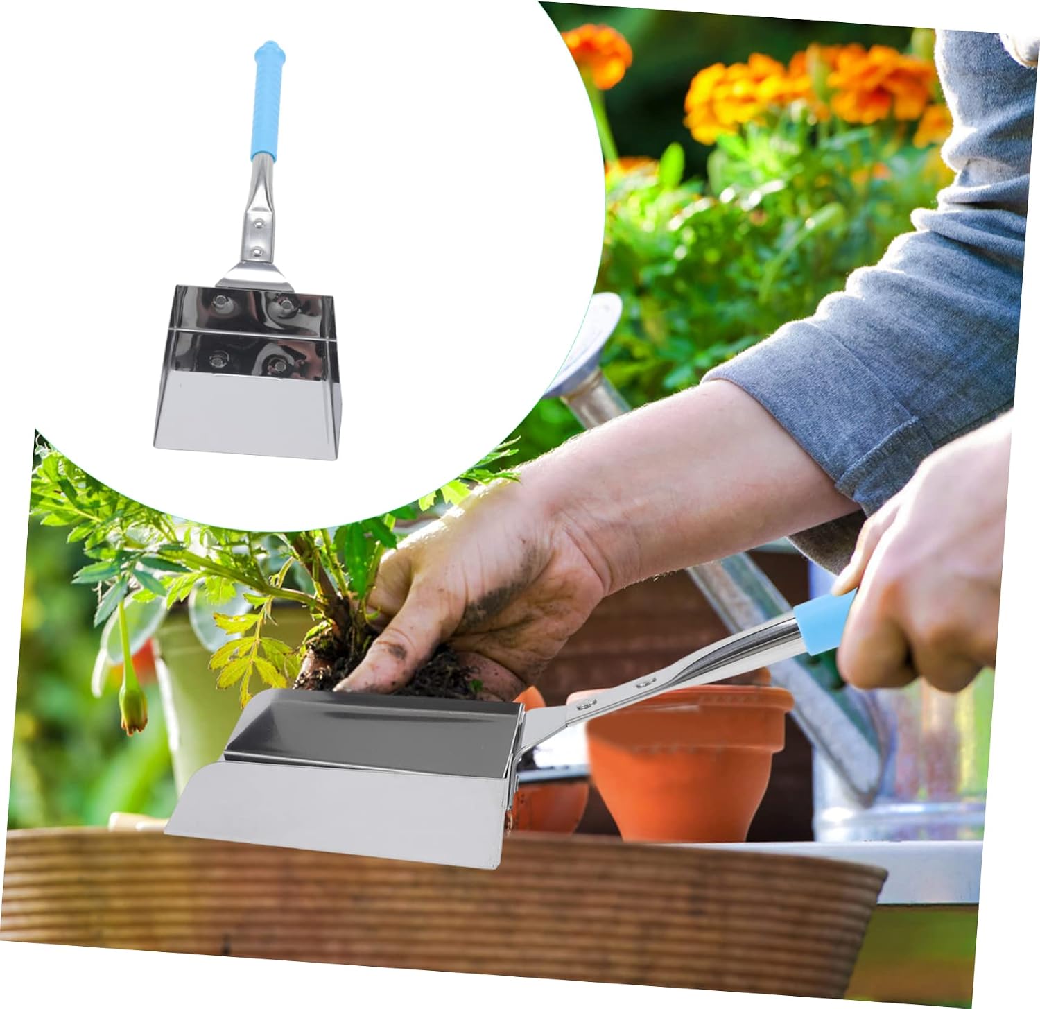 MERRYHAPY Hand Shovel for Gardening Succulent Planting Shovel Garden Stainless Steel